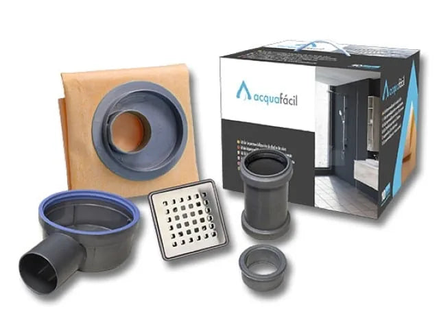 Kit de ducha Acqua Kit Elegance con sumidero cuadrado
