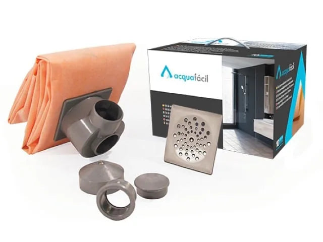 Kit de ducha Acqua Kit Basic con sumidero cuadrado